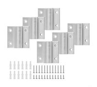 Ganchos entrelazados para marco de fotos en Z para colgar fotos y espejos, ganchos de aluminio de 5 cm con tornillos, paquete de 1 o 6 pares, color plateado (1 unidad)