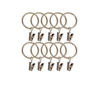 Ganchos for Cortinas, 10 Uds., Clips for Anillos, Cortinas Decorativas, Gancho for Colgar en Ventana, Gancho for Ropa, Clip for Gorro(Bronze,25mm)