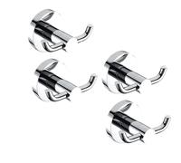 Ganchos for toallas, perchero for baño montado en la pared, gancho for bata de acero inoxidable, colgador for sombrero for dormitorio, cocina, Hotel y oficina, 4/2 Uds Para Abrigos(Round Hooks 4PCS)