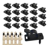 Ganchos genéricos para guirnaldas luminosas de terraza | 20 piezas montaje de tornillo, ganchos para colgar luces exteriores | Callejón exterior patio trasero terraza balcón