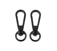 Ganchos giratorios, Ganchos giratorios a presión Multicolor 8x38mm 5-30 Uds llavero mosquetón con hebilla de Metal(Black,8x38mm-5Pcs)