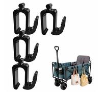 Ganchos laterales para vagón, accesorios plegables para carro, ganchos de carrito de utilidad, ganchos de almacenamiento resistentes para camping, playa, uso de comestibles, compatible con Wonderfold