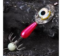 Ganchos LED Glow para calamar, 2 piezas para pesca nocturna, diseñados para atraer calamares, pulpos y sepias, cuentas reflectantes (4# amarillo)