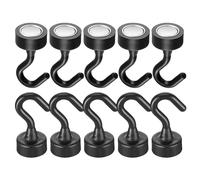 Ganchos magnéticos | 10 piezas Montaje en pared colgante - 3.47x1.6cm fuerte magnético colgante ganchos de pared | Para cocina Baño dormitorio Fridge Garaje crucero Aula Locker Wreath Towel