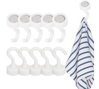 Ganchos magnéticos | 10 piezas Montaje en pared colgante - 3.47x1.6cm fuerte magnético colgante ganchos de pared | Para cocina Baño dormitorio Fridge Garaje crucero Aula Locker Wreath Towel