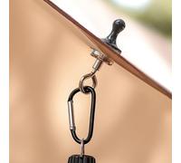 Ganchos magnéticos con capacidad de carga de 12 kg para equipo de camping, imanes recubiertos de goma, dos tamaños con mosquetón de anillo en D para soluciones seguras y colgantes (naranja grande)