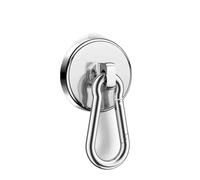 Ganchos magnéticos fuertes, gancho magnético de neodimio de alta resistencia con mosquetón giratorio, succión magnética for refrigerador de cocina, 10/1 Uds.(6pcs-silver)