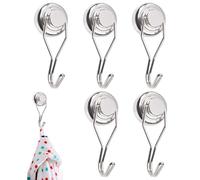 Ganchos magnéticos resistentes - Ganchos magnéticos de pared | Fuerte imán giratorio de 360 grados herramienta de almacenamiento para baño, entrada, garaje, sala de estar y dormitorio