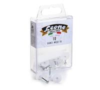 Ganchos medianos Leone Dell'Era - Ideal para colgar cuadros con clavos de acero templado - Caja colgante - Made in Italy - Color blanco - Cantidad 10 unidades
