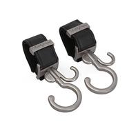Ganchos multiusos para accesorios de cochecito de bebé, 2 unidades, clips de metal para colgar bolsas de la compra o cochecito