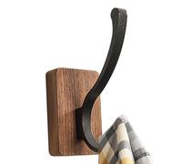 Ganchos para abrigos de madera - Ganchos adhesivos de madera para dormitorio | Gancho para abrigos dePerchero para montado en la pared | toalla rústicos y resistentes , elegantes, sin taladros, para t