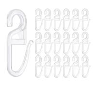 Ganchos para Anillas de Cortinas,100 pcs Ganchos de Cortina con Ojales Ø Ojal 6 mm,Colgadores Transparente para Barandillas de Cortina y Barras de Cortina
