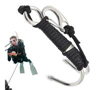 Ganchos para arrecifes de buceo, Gancho para deriva de arrecifes | Anzuelos de arrecife Anzuelo doble Anzuelo de buceo,Equipo de seguridad, diseño de junta tórica, cuerda de seguridad confiable para f