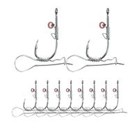 Ganchos para camarones , 10 unidades, accesorios de pesca 2 en 1, anzuelos de pesca con púas, pescadores, hombres, maridos, adecuados para agua salada, mar, lago, río, embalse y estanque