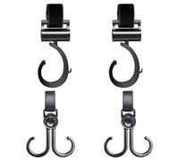 Ganchos para Cochecito De 4 Piezas, Ganchos Multifuncionales, Ganchos para Cochecito, Ganchos Universales para Cochecitos, Ganchos Giratorios, Accesorios para Cochecito