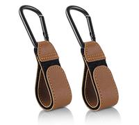 Ganchos para cochecito de bebé, 2 clips para cochecito, ganchos para cochecito de bebé, soporte para bolso de piel, ganchos para carritos de bebé, ganchos para bolsos, mochila (marrón)