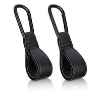 Ganchos para cochecito de bebé, 2 clips para cochecito, ganchos para cochecito de bebé, soporte para bolso de piel, ganchos para carritos de bebé, ganchos para bolsos, mochila (negro)