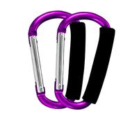 Ganchos para cochecito de bebé, 2 mosquetones para colgar bolsos, bolsas de pañales, bolsas de la compra. Clip para sistemas de viaje individual/doble, asientos de coche y pantalones deportivos