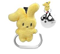 Ganchos para cochecito de bebé, gancho para manillar de motocicleta, organizador de bolsas de cochecito de aleación de aluminio con diseño de conejo de dibujos animados, accesorio para scooter y silla