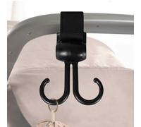 Ganchos para cochecito para bolsas, organizador giratorio de 360 grados, con correas, clips para cochecito, para mamá, pañales, bolsas de comestibles, bolsos, mochilas, sillas de ruedas, compras