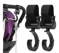 Ganchos para cochecitos de bebé, clips giratorios para cochecitos de bebé Bolsa universal para juguetes Gancho para cochecito para artículos de bebé Compras y bolsos(Negro)
