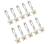 Ganchos para cortina de ducha, 10 colgantes de mariposa acrílicos coloridos, anillos de metal inoxidables para un aspecto sofisticado de baño, elegantes decoraciones de baño