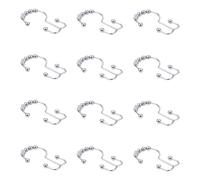 Ganchos para cortina de ducha, ganchos dobles para cortinas de ducha, 12 ganchos para cortinas a prueba de óxido, ganchos deslizantes suaves para barra de ducha, ganchos de baño, anillos de cortina de