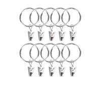 Ganchos para Cortinas 10 Uds. De Anillos de Cortina, Clips Decorativos for Cortinas, Ventana, Anillo Colgante, Gancho for Colgar Ropa, Clip for Gorro(Silver- 32mm)