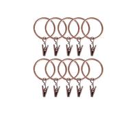 Ganchos para Cortinas 10 Uds. De Anillos de Cortina, Clips Decorativos for Cortinas, Ventana, Anillo Colgante, Gancho for Colgar Ropa, Clip for Gorro(Red Bronze-25mm)