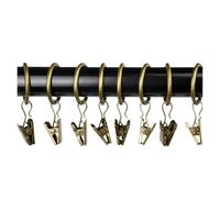 Ganchos para Cortinas 10 Uds decoración con Clips Anillos de Cortina Varillas Clip Ropa Metal a Prueba Herrumbre(Color-01,3.0X25mm)