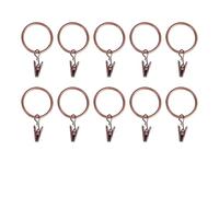 Ganchos para Cortinas Gancho for Cortina, Anillos for, Clip for Barra, Abrazaderas for Ventana y Ducha, Hebilla for Poste de Pinza for Ropa Retro(Red Bronze-32cm,10PC)