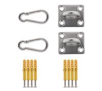 Ganchos para Hamaca Gancho para Montaje en Pared en el Techo Ganchos de Anclaje Resistentes para Colgar Yoga Columpio Hamaca Saco de Boxeo Plata 2 Piezas Ganchos de Anclaje de Alta Resistencia Ganchos