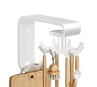 Ganchos para herramientas debajo del estante - Colgadores de utensilios de acero resistentes al óxido, estante organizador que ahorra espacio para herramientas de cocina | Soporte de fácil instalación