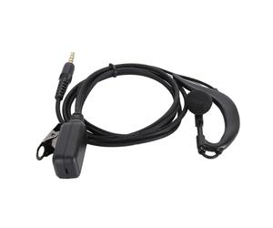 Ganchos para la Oreja de 3,5 Mm, Auricular con Cable Push To Talk en Forma de G con Interruptor en Línea, Clip de Solapa para Zello, Voxer, Radio de 2 Vías, Teléfono Inteligente,