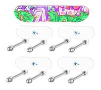 Ganchos para monopatín para la pared | 4 Uds. Soportes de patinaje universales seguros con efecto flotante y sin taladros - Estante de almacenamiento organizador de pared para monopatines | Dormitorio