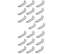 Ganchos para paneles de pared, 20 ganchos de doble brazo for tablero perforado, aptos for agujeros de 1/4", soporte metálico for herramientas, organizador for colgar herramientas.(15cm/5.9in)