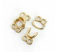 Ganchos para pantalones, faldas, botones de metal, decoración de cuello de piel, accesorio de costura, dorado claro, 10/30/50 unidades, 18/23/27 mm, 10 unidades