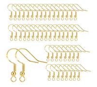 Ganchos para Pendientes,Enganches para Pendientes de Plata 925,Bricolaje Pendientes Joyería Hacer,Hipoalergénicos Chapados en Plata Pendientes Accesorios(Color oro,50 piezas)