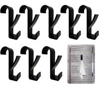 Ganchos para Radiador, 8 Ganchos Redondos para Radiador, Ganchos Redondos para Radiador, Ganchos para Toallas, Ganchos para Batas, Todos Los Radiadores EstáNdar (Negro)