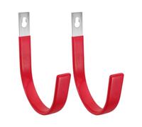 Ganchos para Salvavidas Rojo 2 Piezas Plástico Acero Inoxidable | Decoracion Verano, Plástico para Piscina, Accesorios Piscinas Desmontables, Accesorios Piscina