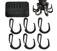 Ganchos para sombrilla de playa,Gancho para poste de sombrilla de playa | Colgador de poste para patio, sombrilla de playa, ganchos de 6 puntas - Ganchos para postes de viajes familiares para organiza