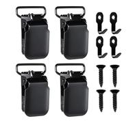 Ganchos Para Tapiz - Clip Desmontable Antideslizante De 4 Piezas, Clip Para Colcha De Sujeción Fuerte | Abrazaderas De Pared Para Tapiz Con Ganchos Y Tornillos Para Ver Imágenes, Pósteres, Marcos