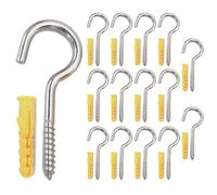 Ganchos para tazas de techo, 20 piezas de 4 cm, de acero inoxidable, tornillos autorroscantes para colgar con tubos de expansión para el hogar, al aire libre, jardín (M3)