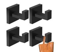 Ganchos Para Toallas | 4 Piezas De Colgador Suave Para Albornoz | Ganchos Para Pared De Acero Inoxidable,Uso en Cocina Baño Interiores Hogar Batas Ropa Toallas Sombreros Llaves