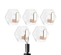 Ganchos Para Toallas De Baño,5 Piezas Portatoallas Para Pared de Baño - Ganchos Adhesivos Para Armario En Cocina O Piscina