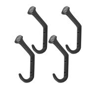Ganchos Pared 4 Pcs Cast Iron Bent Nail Hook Wall Mount Coat Hooks Decorative for Simple Mounted Hanging Storage Clothes Rack