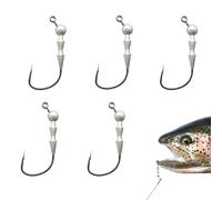 - Ganchos pesados, ganchos para colgar - 5 anzuelos triples pesados - Anzuelo de plomo para agua salada, anzuelos pesados y nadadores, juego de anzuelos de pesca resistentes para anzuelos