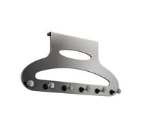 Ganchos Porta Toallas - Rack Acero Carbono, Organizador Colgante Tras Puerta, Soporte Sin Taladro Baño Sin Rastro, Herraje Metal Fijación | Perchero de Abrigos para Inquilinos & Propietarios