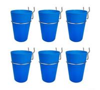 Ganchos redondos de almacenamiento para tablero perforado con soporte para tazas y bolígrafos, juego de 6 piezas, sistema de organización multifuncional, construcción de PVC resistente y metal, para