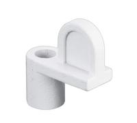 Ganchos superiores Make-2-Fit PL 7893 de 5/16"" (paquete de 12) con clip para pantalla, fundici n blanca